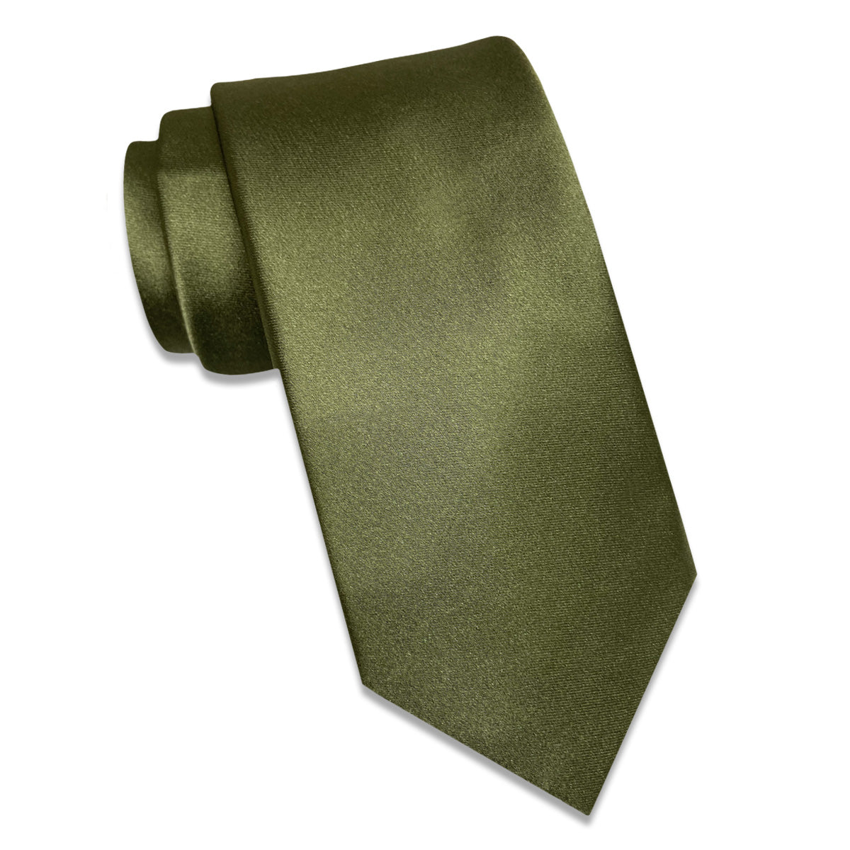 Solid Silk Tie - Olive